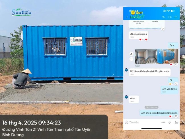 bàn giao container 20feet vp