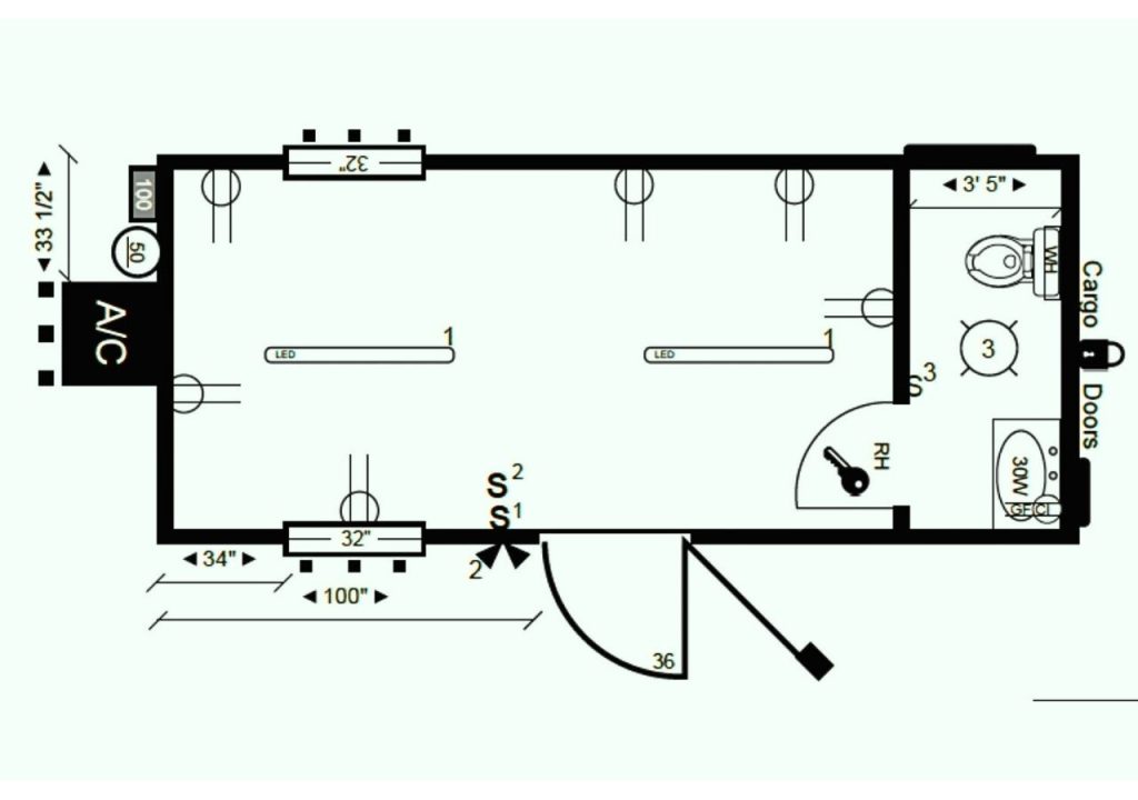 Cấu tạo Container văn phòng 20 feet toilet