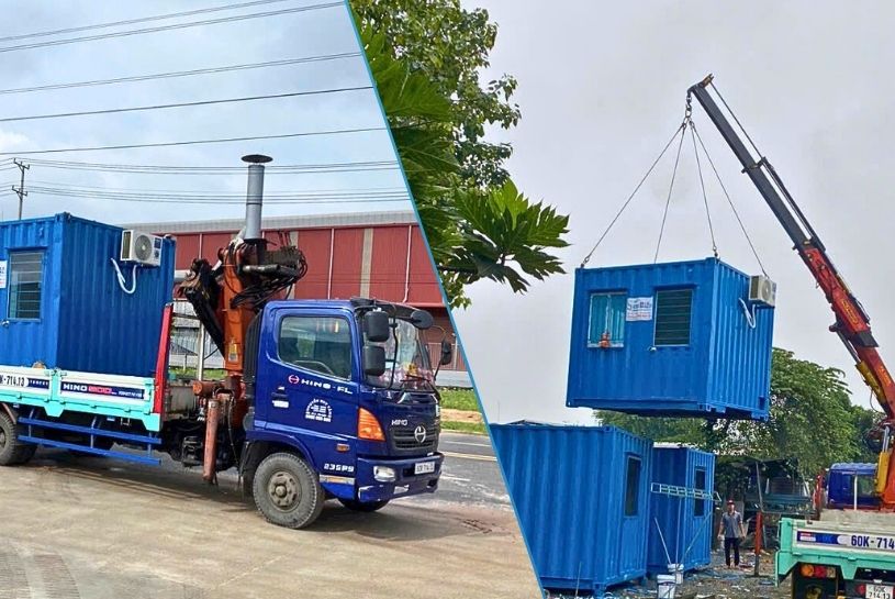 Lắp đặt container văn phòng 10 feet nhanh chóng & an toàn