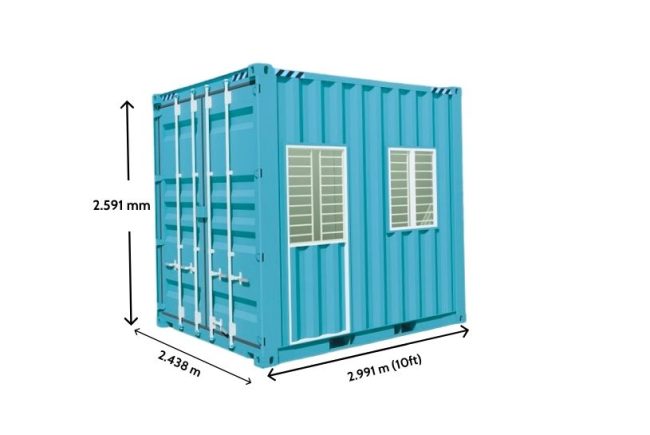 Thông số Container văn phòng 10 feet