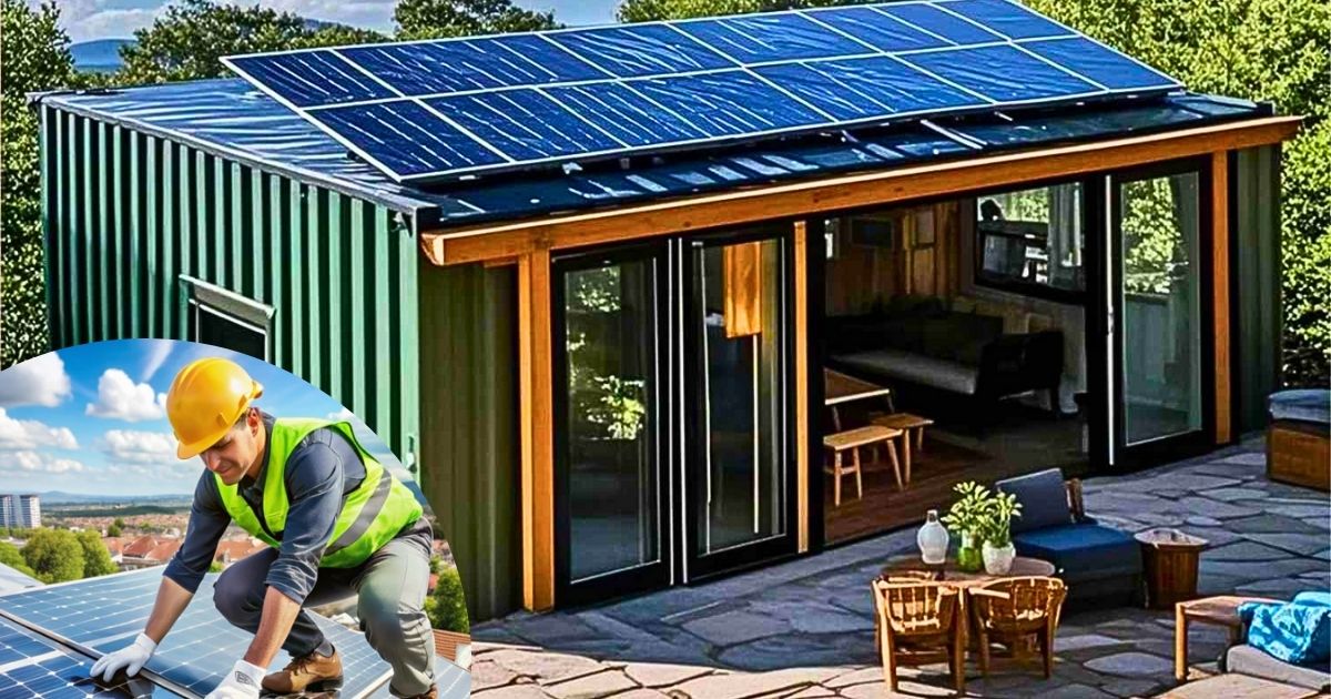 Nhà container sử dụng solar panel