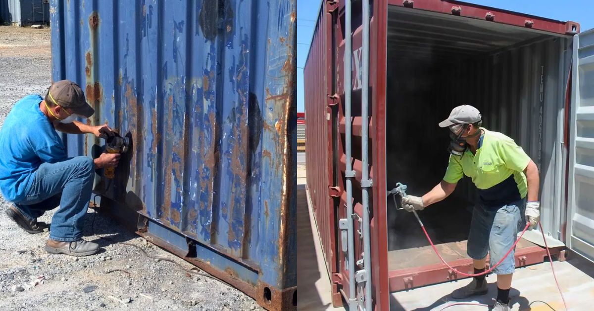 Quy Trình Xử Lý Gỉ Sét Container